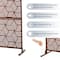 Glitzhome® 6ft. Brown Galvanized Steel Geometric Pattern Privacy Screen Fence Panel & Room Divider